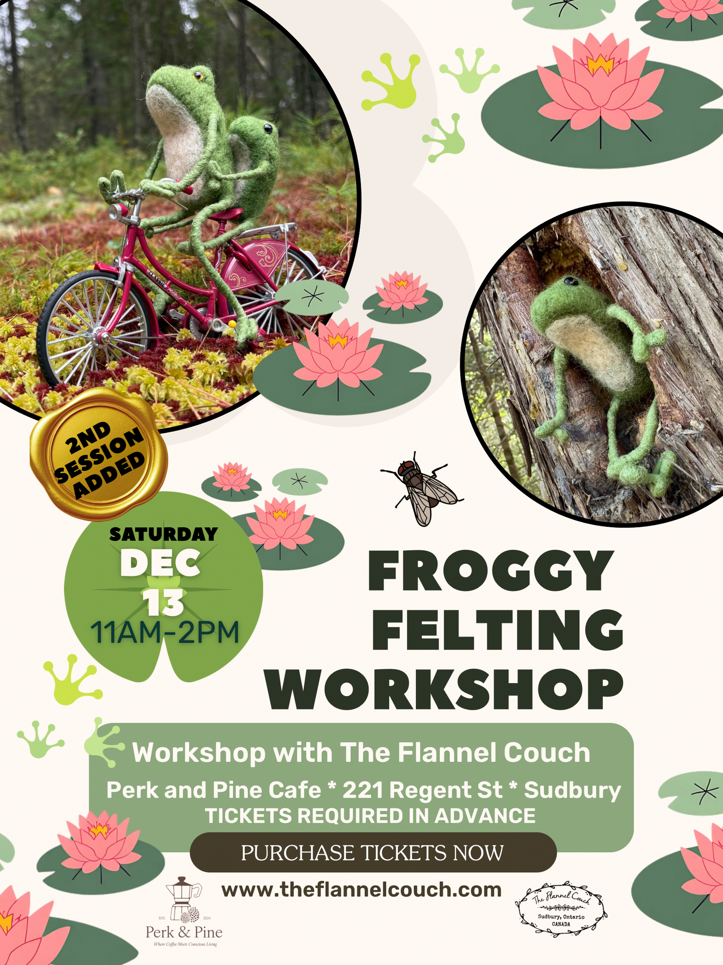 Froggy Felting Workshop/ Perk and Pine/ Saturday December 13, 2025 11am-2pm