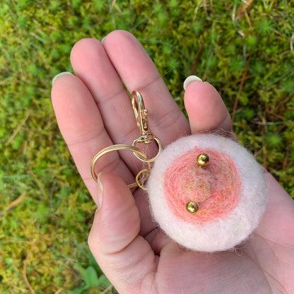 Felted Boobies Keychains