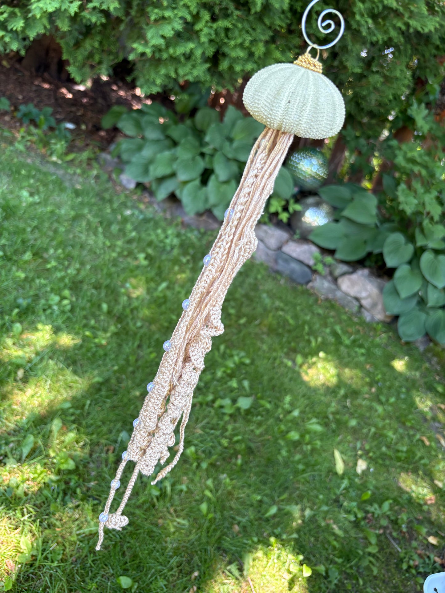 Organic Multi Media Jellyfish Ornament