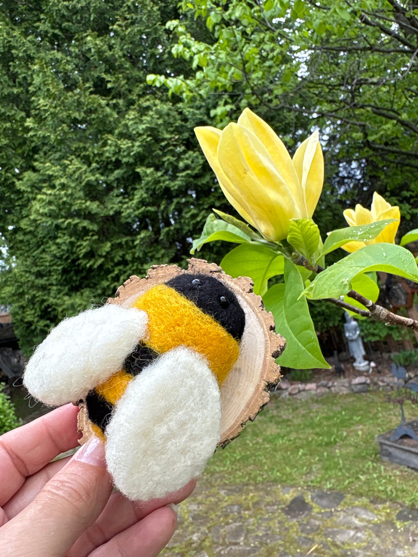 Needle Felted Bees