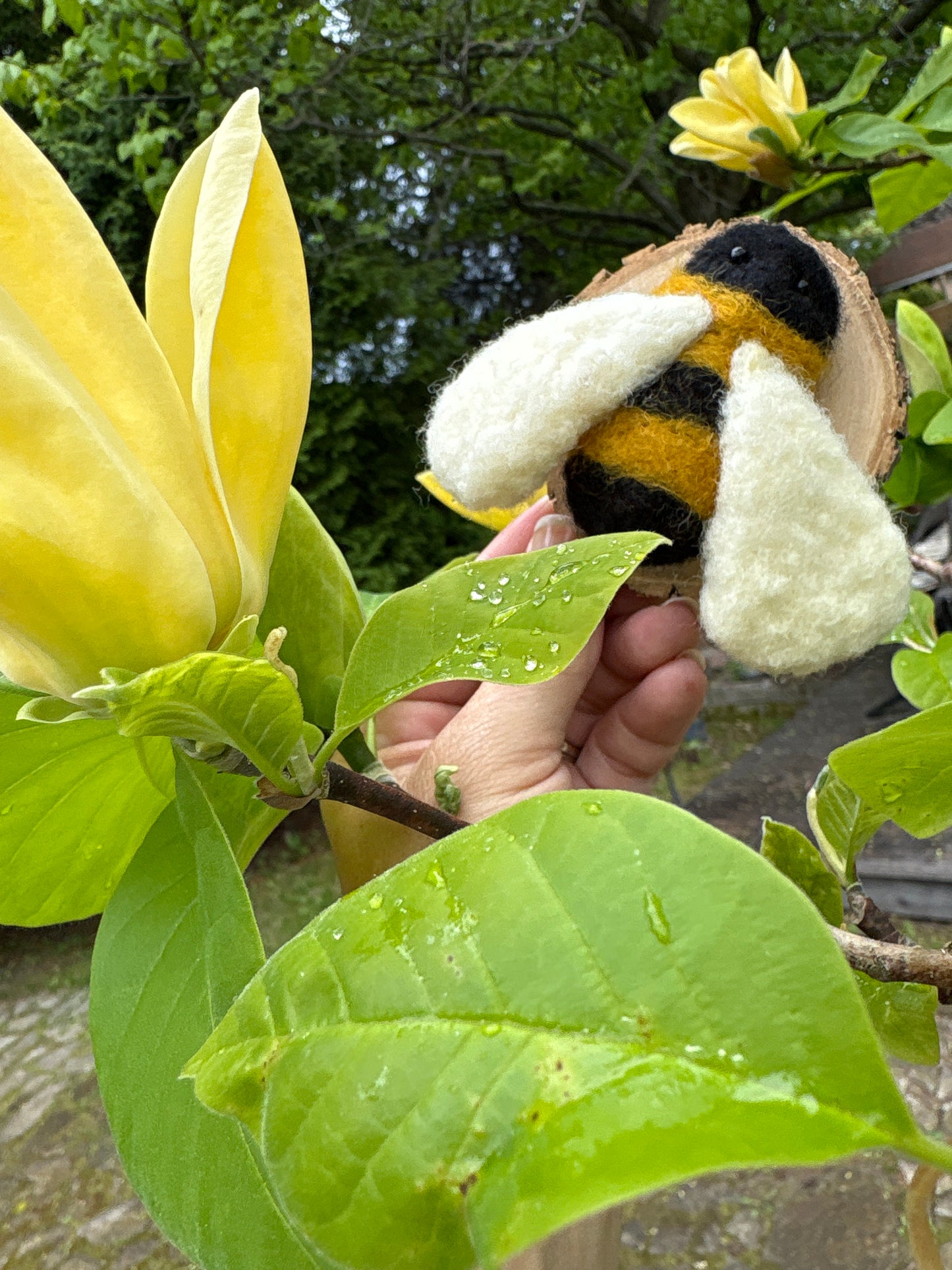Needle Felted Bees