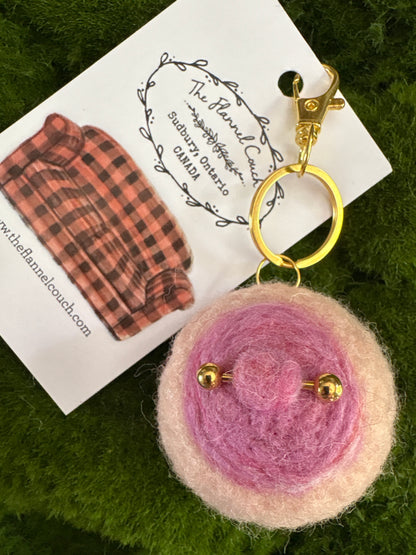 Felted Boobies Keychains
