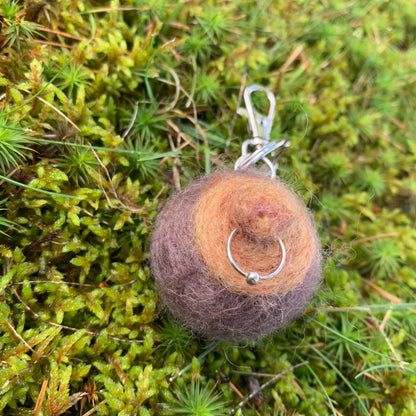Felted Boobies Keychains