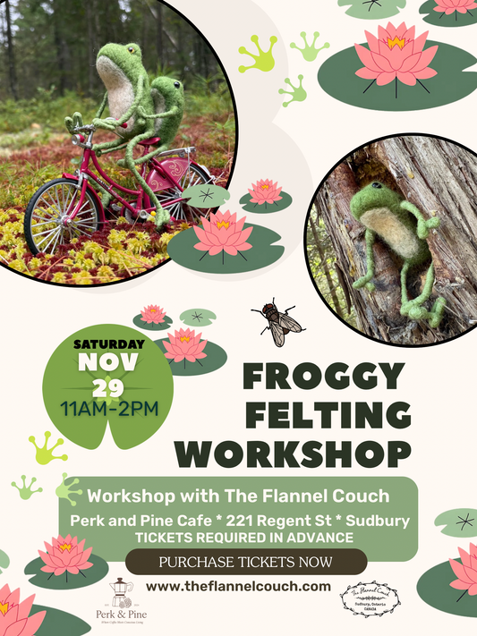 Froggy Felting Workshop/ Perk and Pine/ Saturday November 29, 2025 11am-2pm
