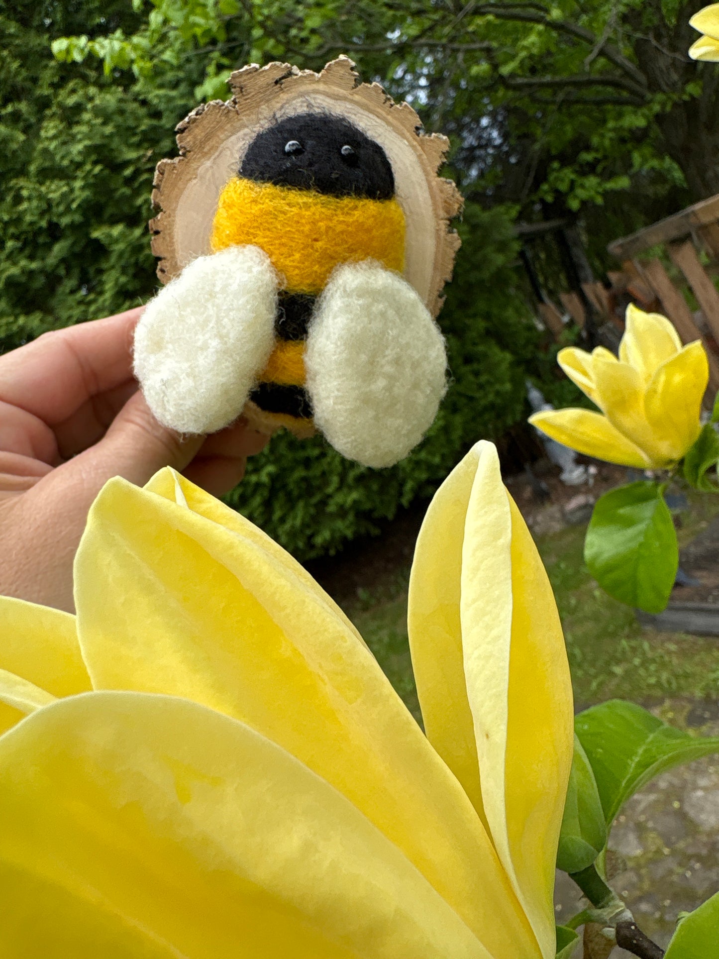Needle Felted Bees