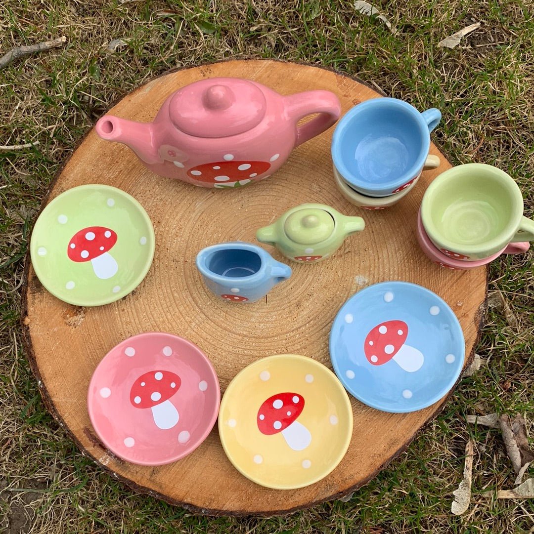 Amanita Muscaria Tea Time Party Set/ Ceramic Multicoloured - The Flannel Couch
