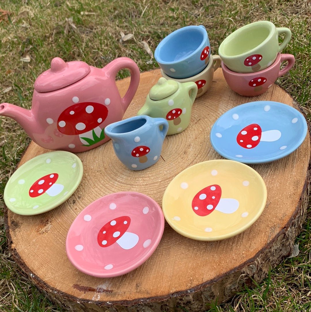 Amanita Muscaria Tea Time Party Set/ Ceramic Multicoloured - The Flannel Couch