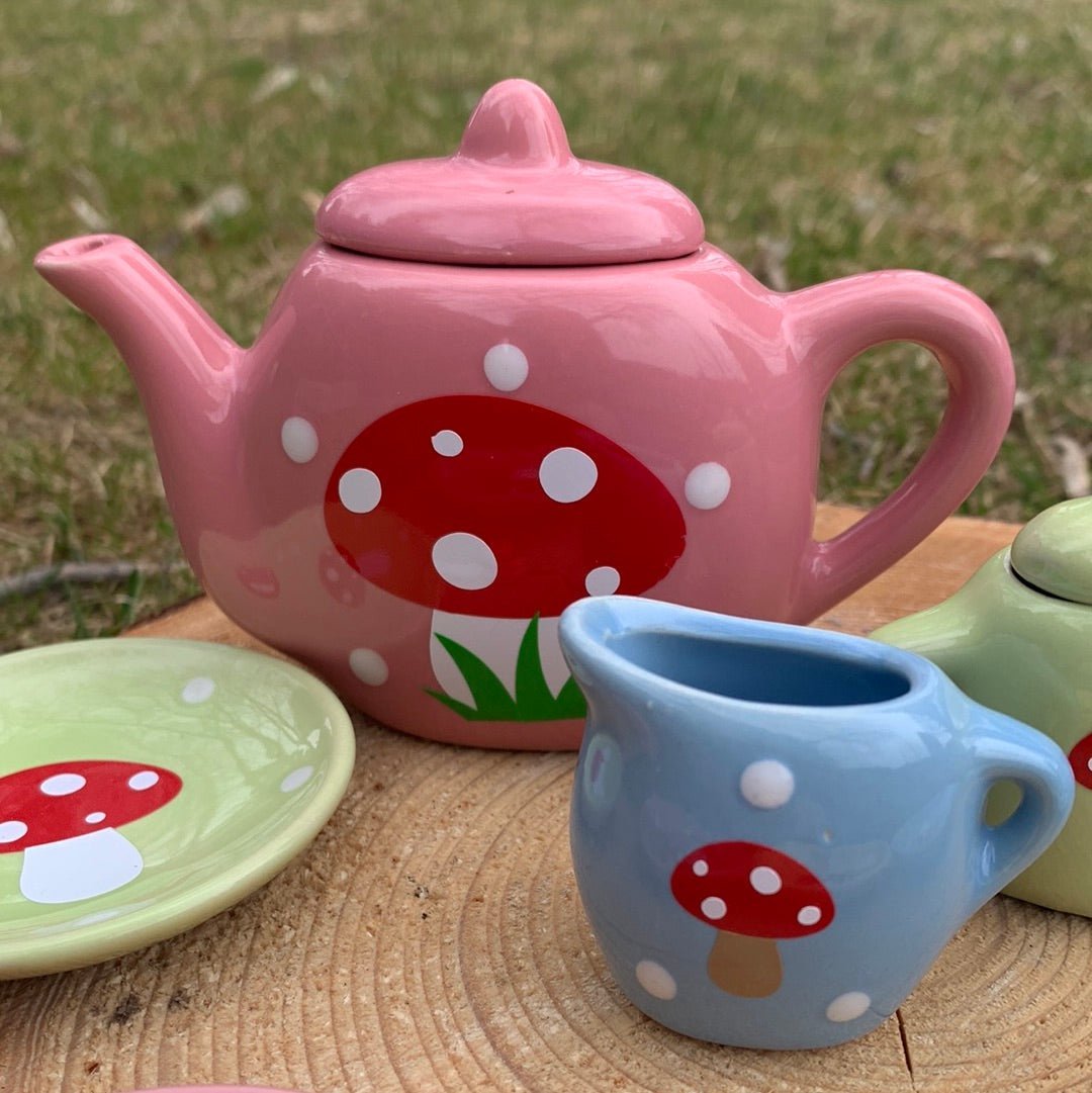 Amanita Muscaria Tea Time Party Set/ Ceramic Multicoloured - The Flannel Couch