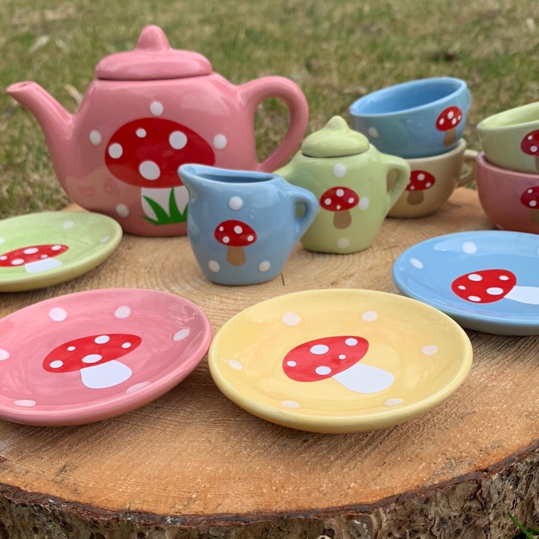 Amanita Muscaria Tea Time Party Set/ Ceramic Multicoloured - The Flannel Couch