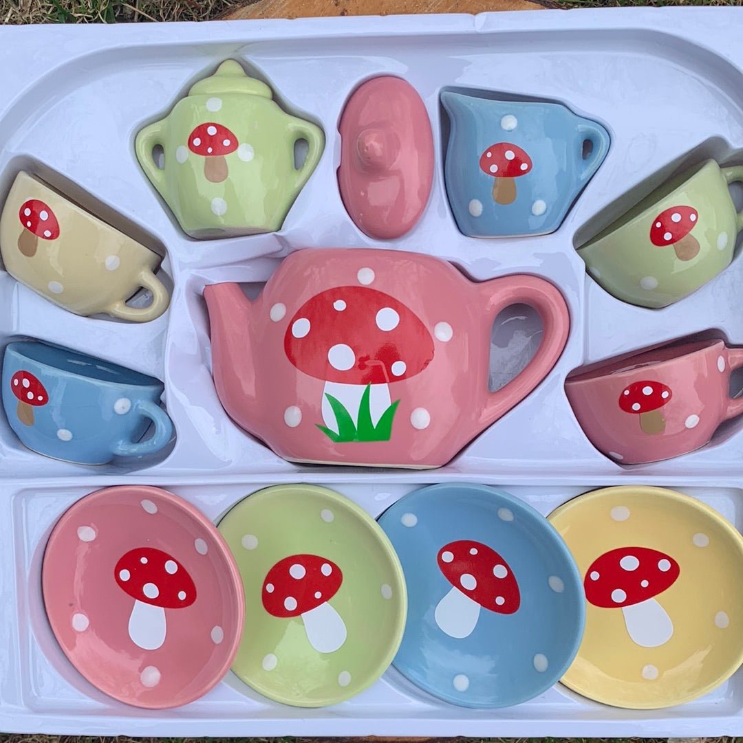 Amanita Muscaria Tea Time Party Set/ Ceramic Multicoloured - The Flannel Couch