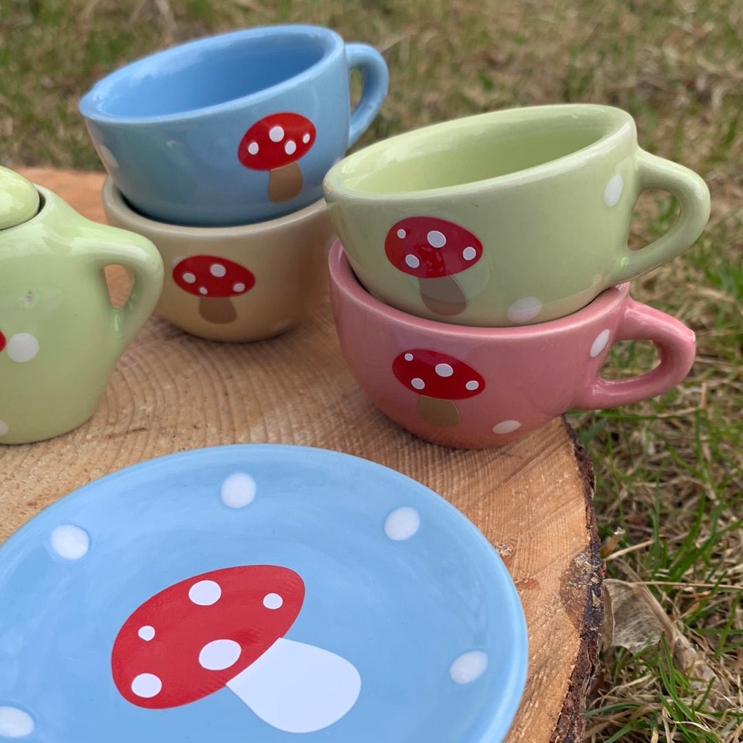 Amanita Muscaria Tea Time Party Set/ Ceramic Multicoloured - The Flannel Couch