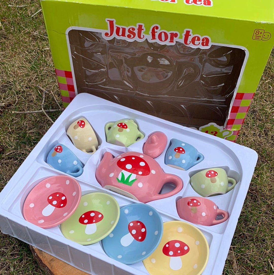 Amanita Muscaria Tea Time Party Set/ Ceramic Multicoloured - The Flannel Couch