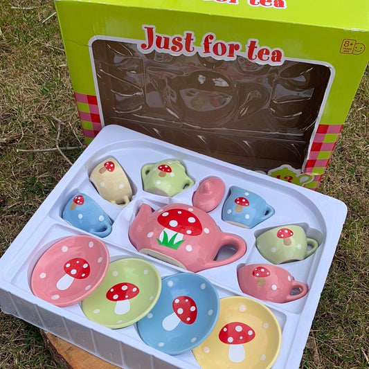 Amanita Muscaria Tea Time Party Set/ Ceramic Multicoloured - The Flannel Couch