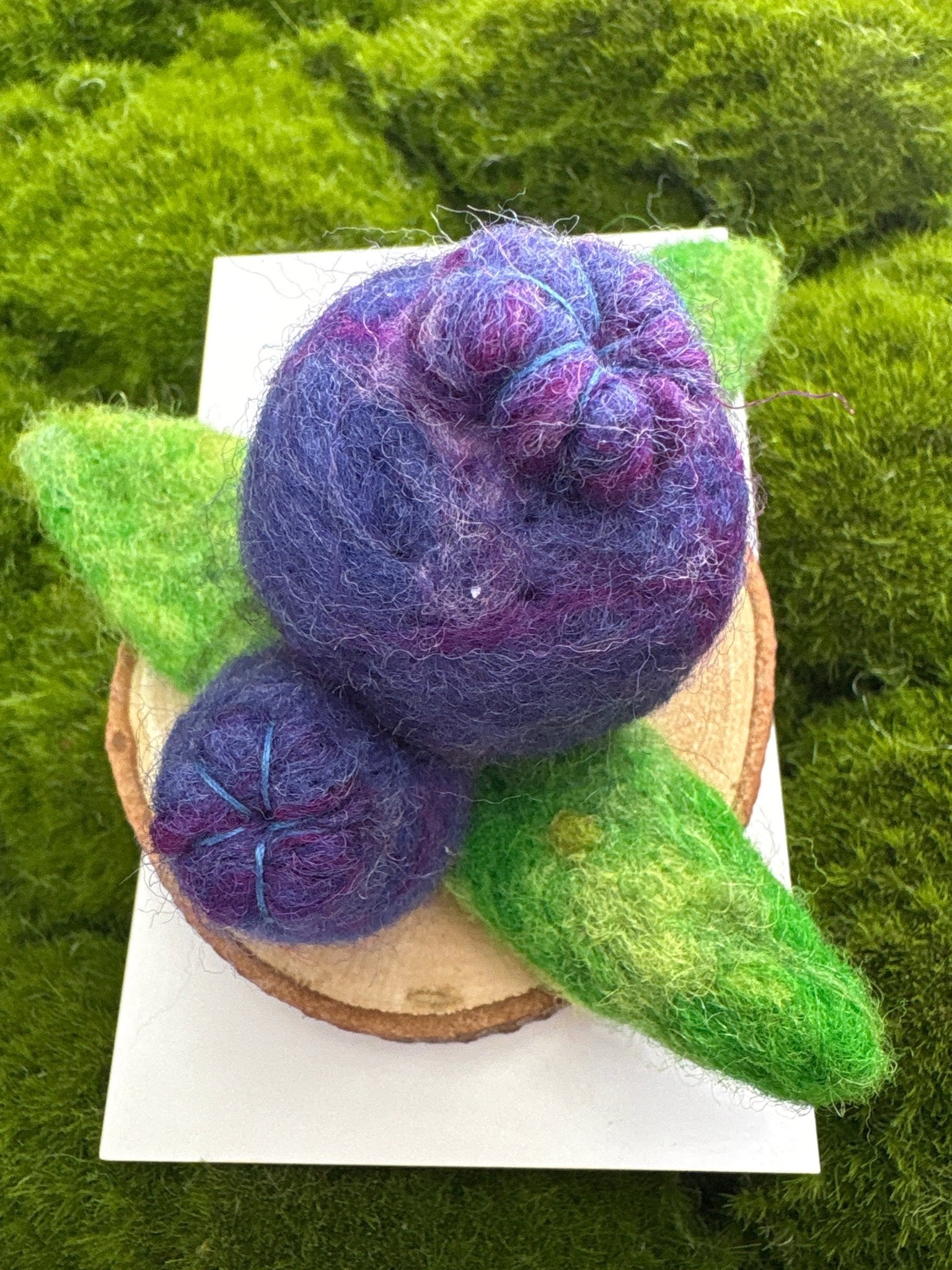 Blueberry Felted/ Wood/ Magnet - The Flannel Couch