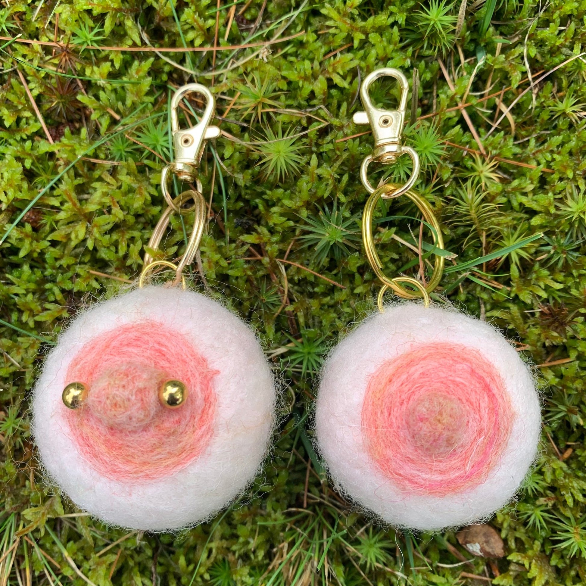 Felted Boobies Keychains - The Flannel Couch