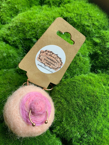 Felted Boobies Keychains - The Flannel Couch