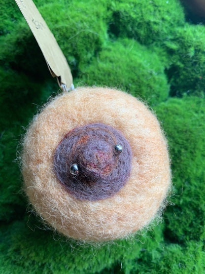 Felted Boobies Keychains - The Flannel Couch
