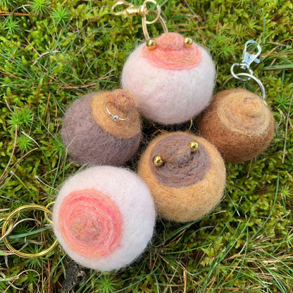 Felted Boobies Keychains - The Flannel Couch