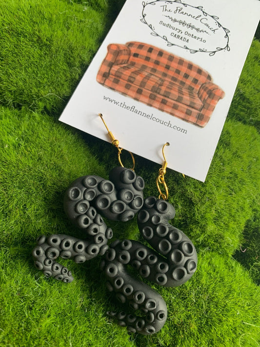 Kraken Polymer Earrings - The Flannel Couch