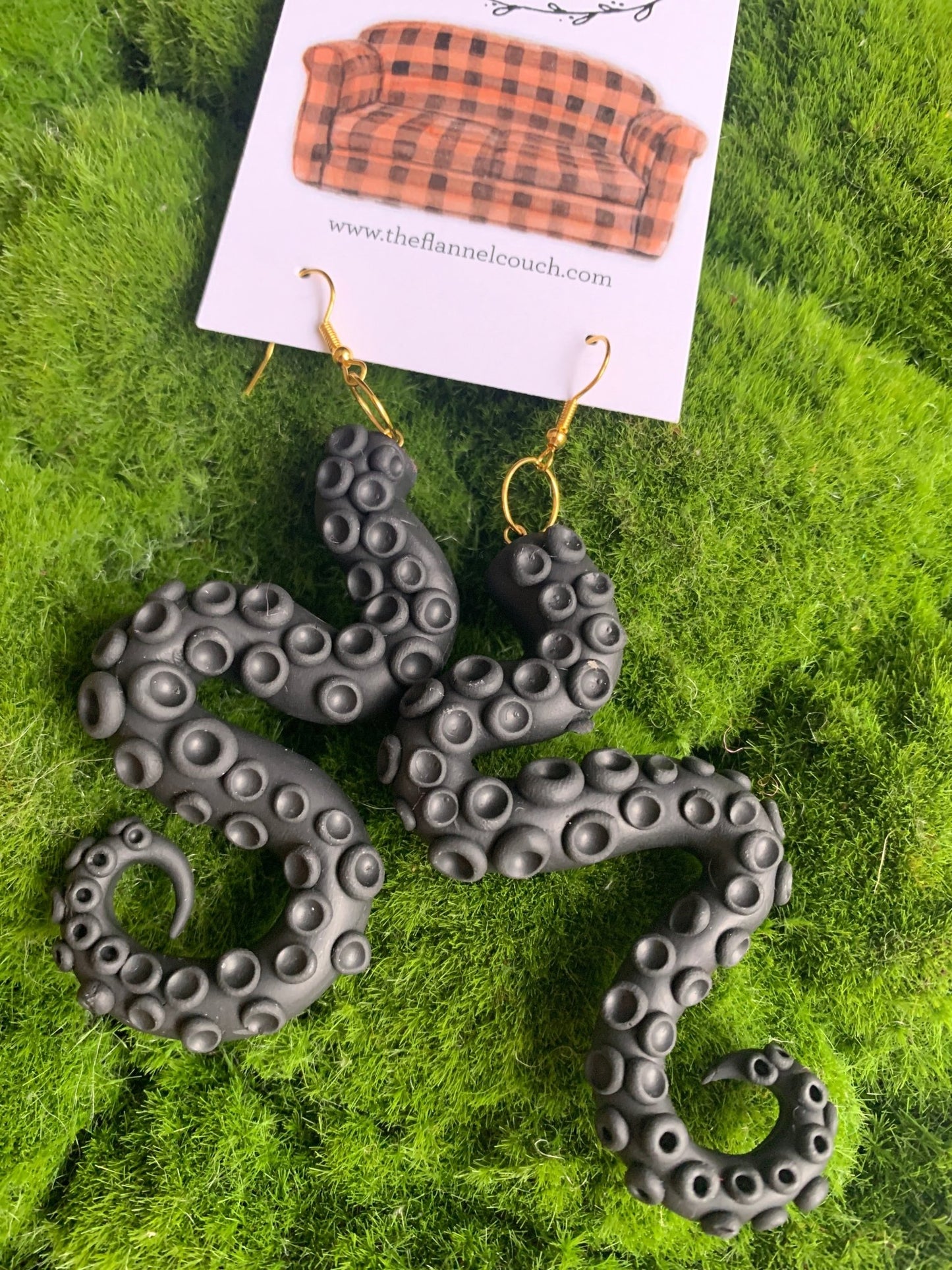 Kraken Polymer Earrings - The Flannel Couch