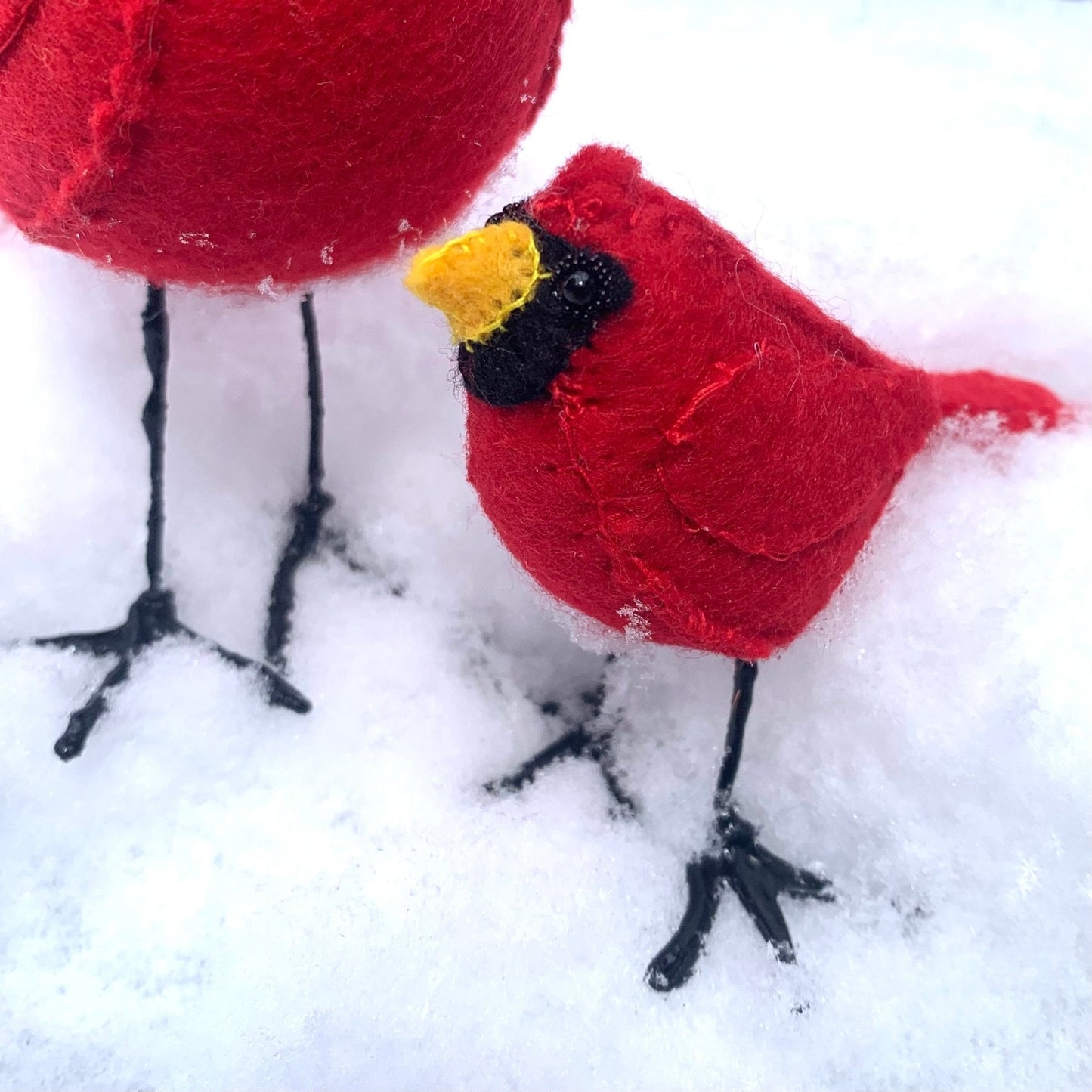 #lionelthecardinal Handmade Felt Birds - The Flannel Couch