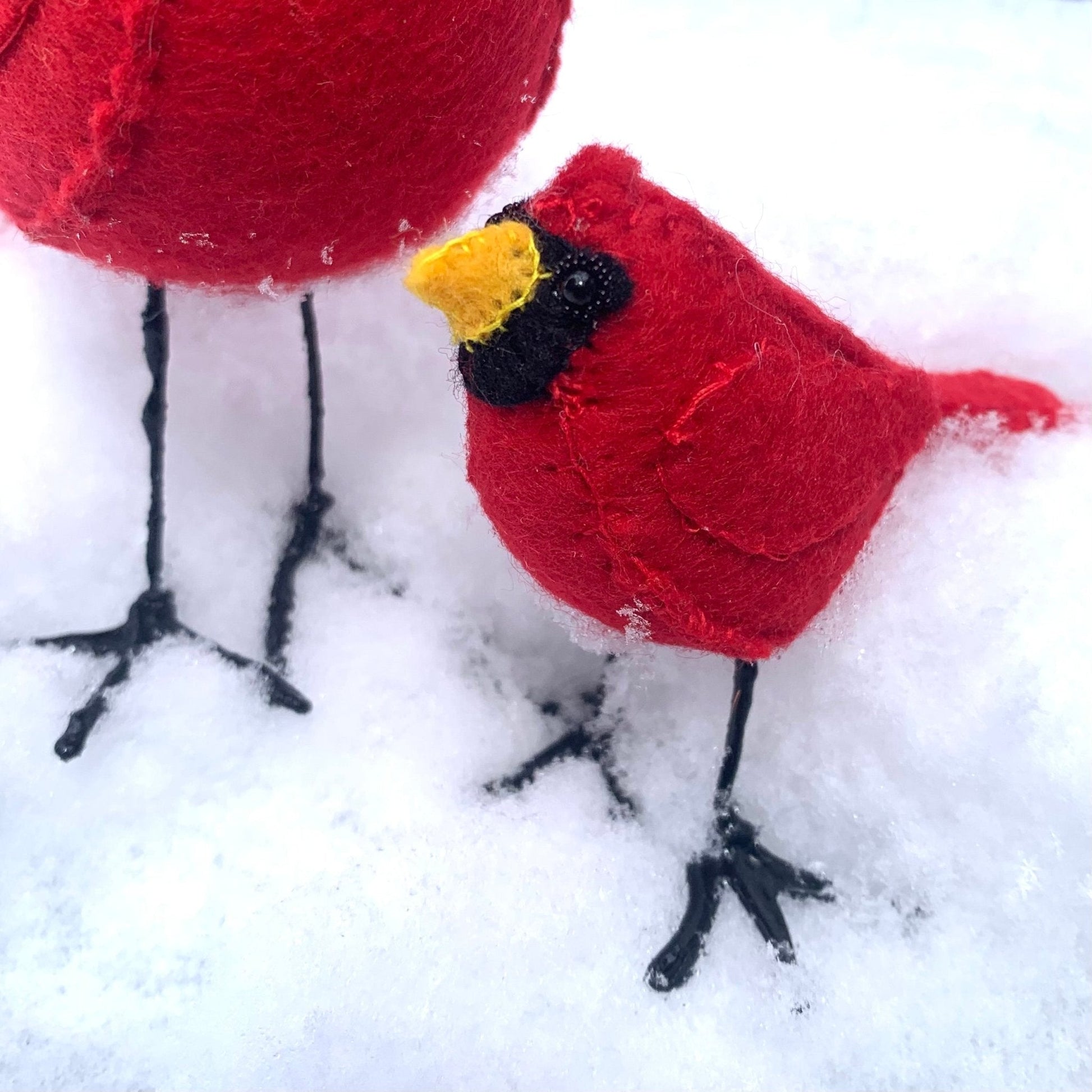 #lionelthecardinal Handmade Felt Birds - The Flannel Couch